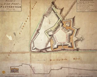 Plano del nuevo fuerte en Pittsburgh, noviembre de 1759
